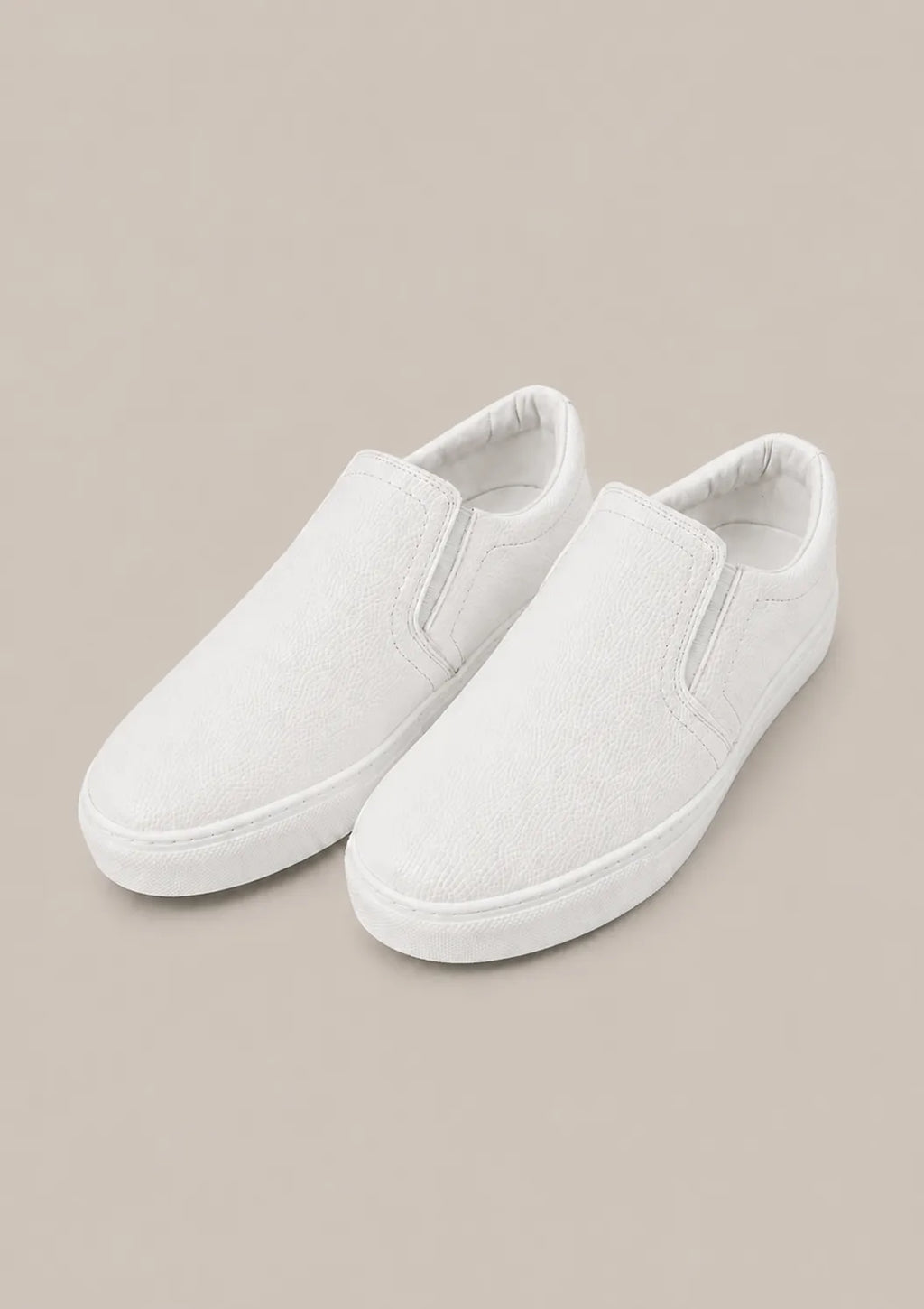 Slip-On Sneakers-401-White