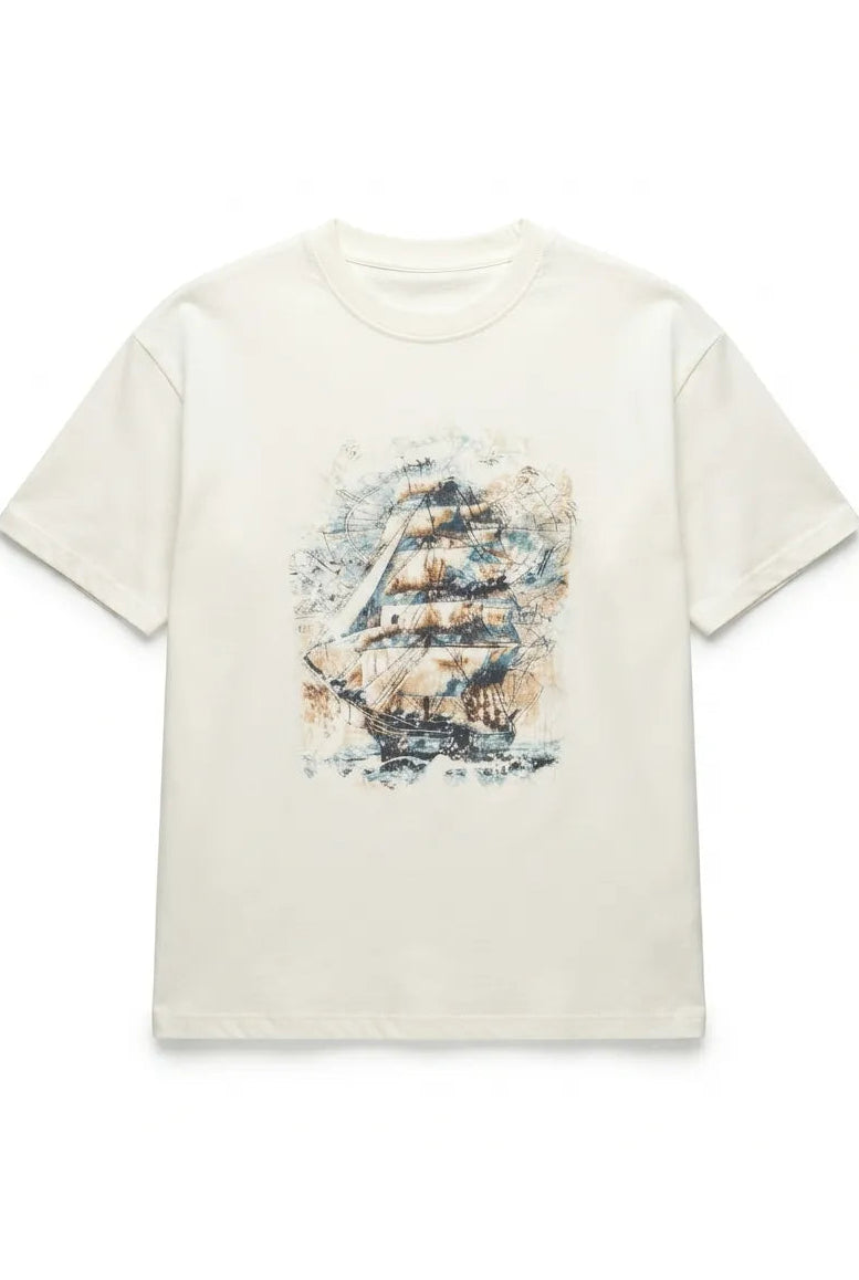 Oversize T-shirt - Sailing Ship