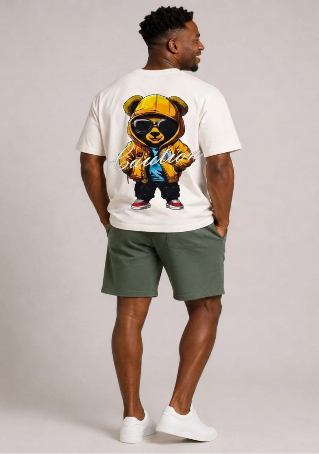 Caution Bear Offwhite