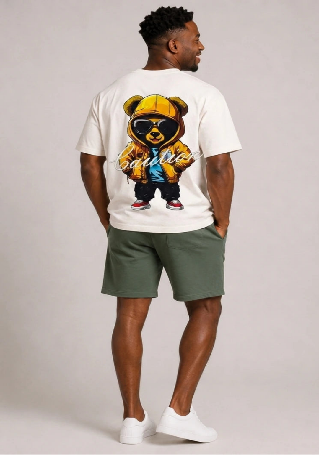 Caution Bear Offwhite