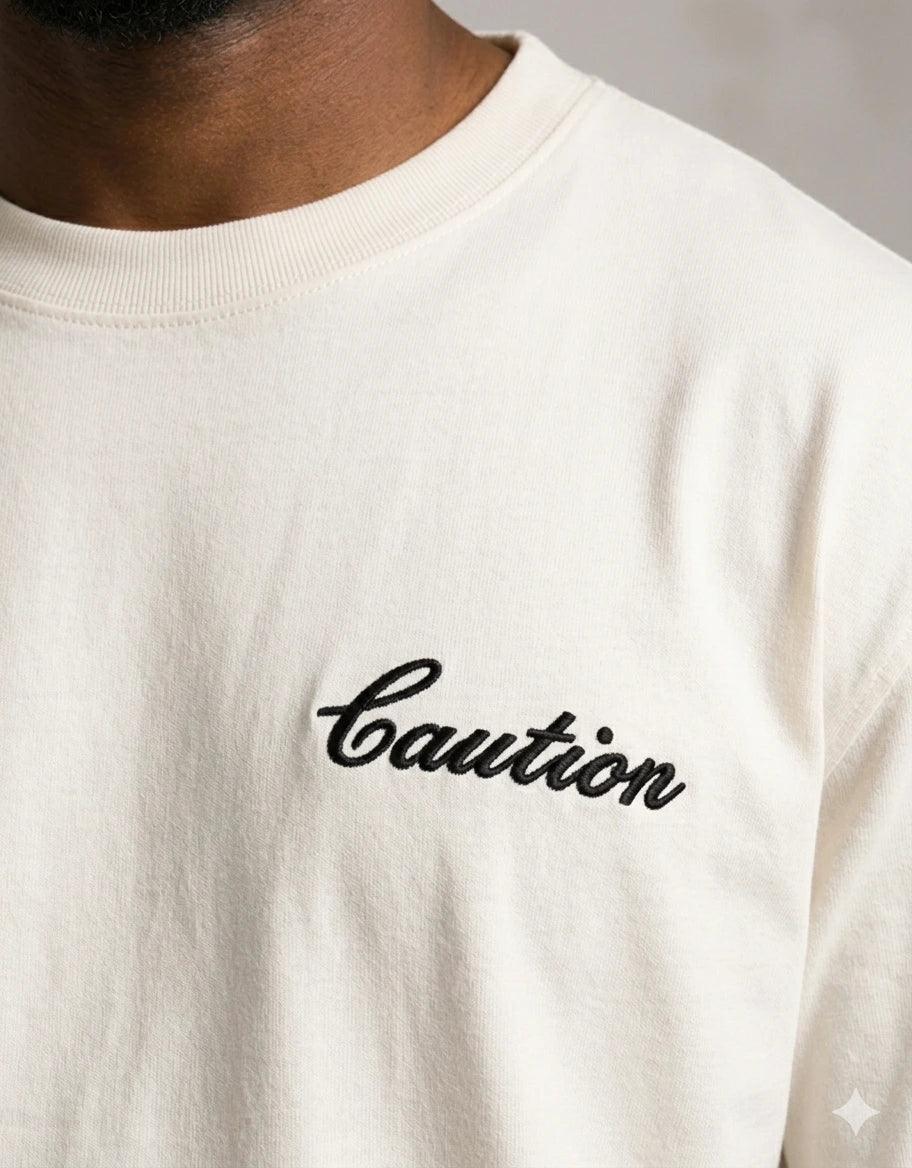 Caution Bear Offwhite
