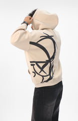 Unisex BOXY Fit Bear Hoodie - Beige