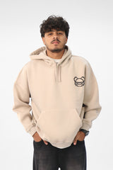 Unisex BOXY Fit Bear Hoodie - Beige