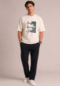 Diagonal Straight Leg Pant - Black
