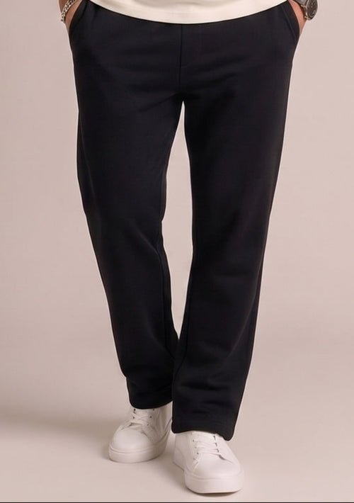 Diagonal Straight Leg Pant - Black