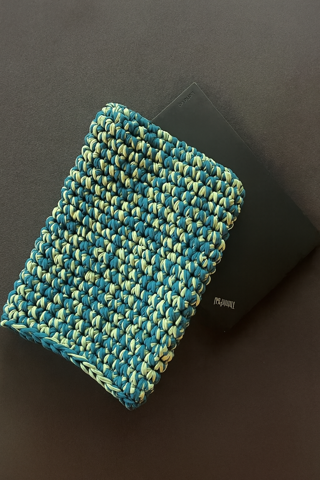 Laptop Sleeve- Turquoise  X Apple Green