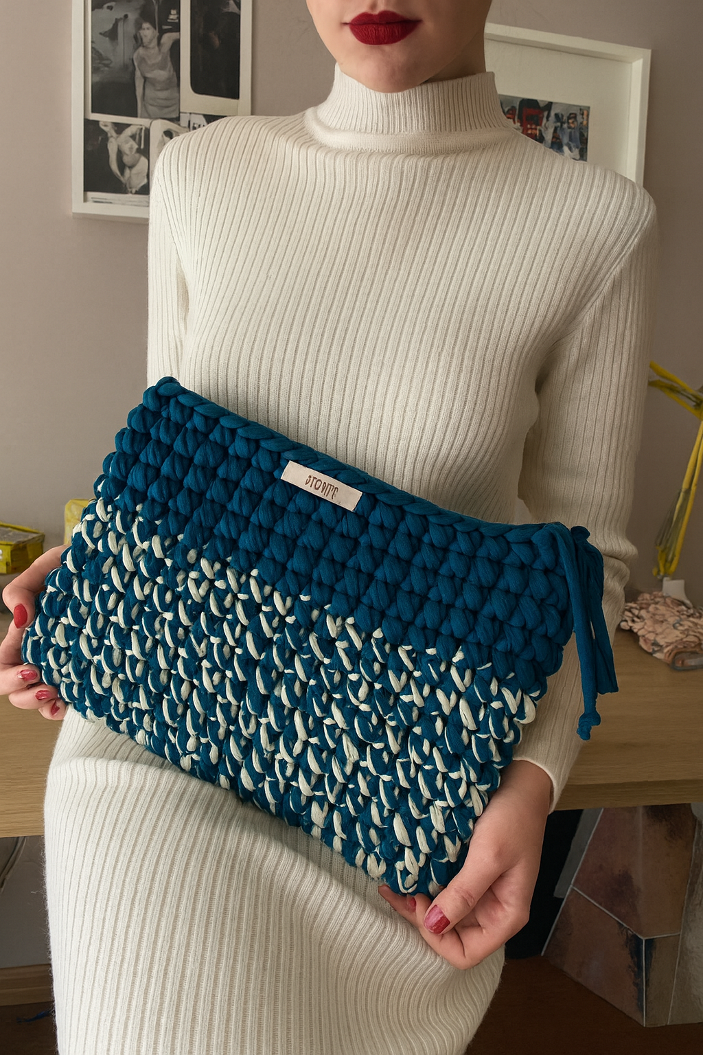 Laptop Sleeve - Teal X light yelow