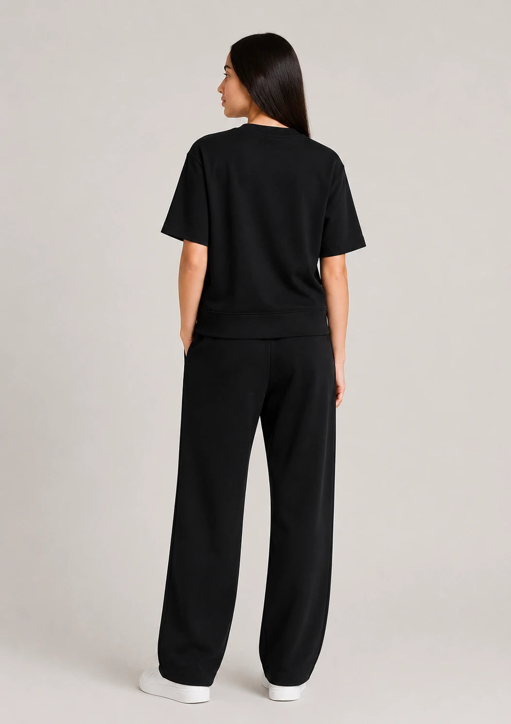 Soft Touch Short Sleeve Set - Black