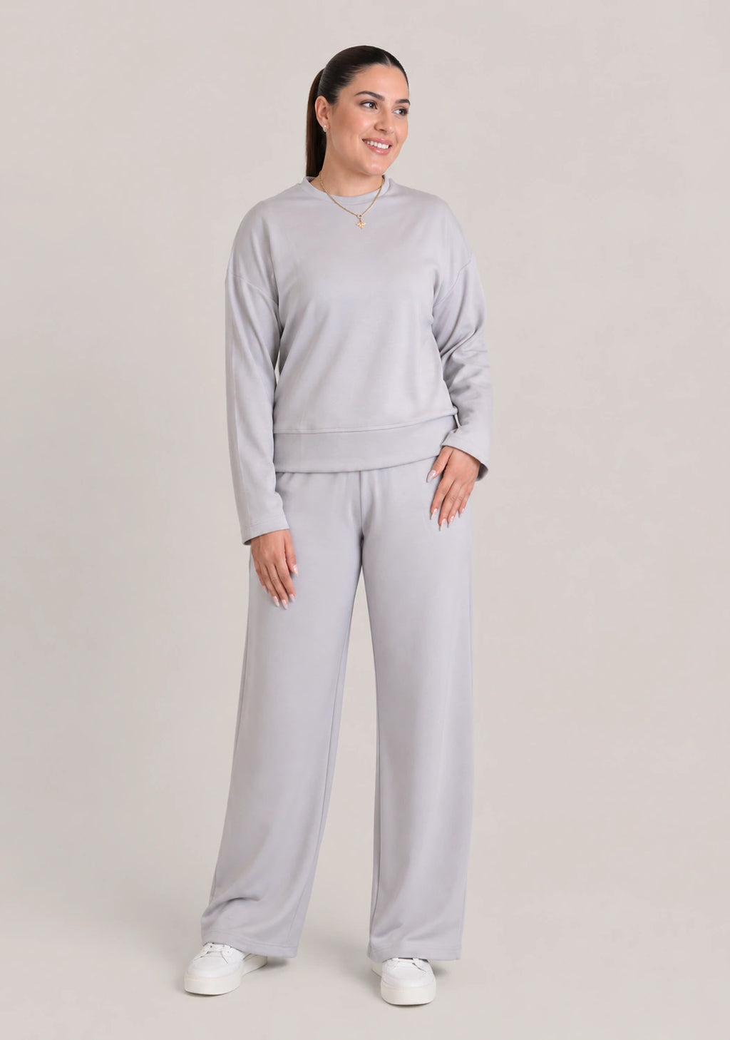 Soft Touch Long Sleeve Set - Grey