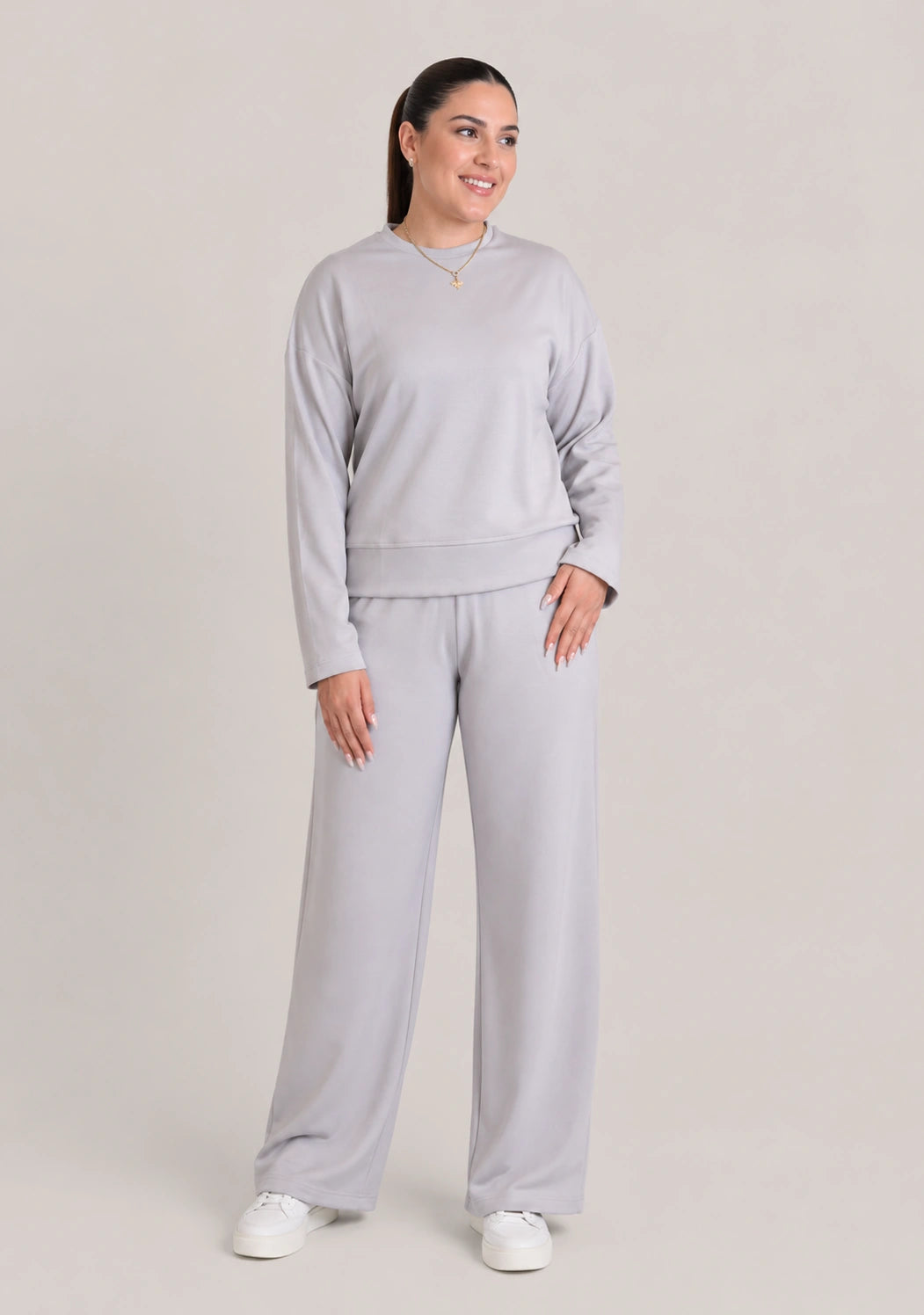 Soft Touch Long Sleeve Set - Grey