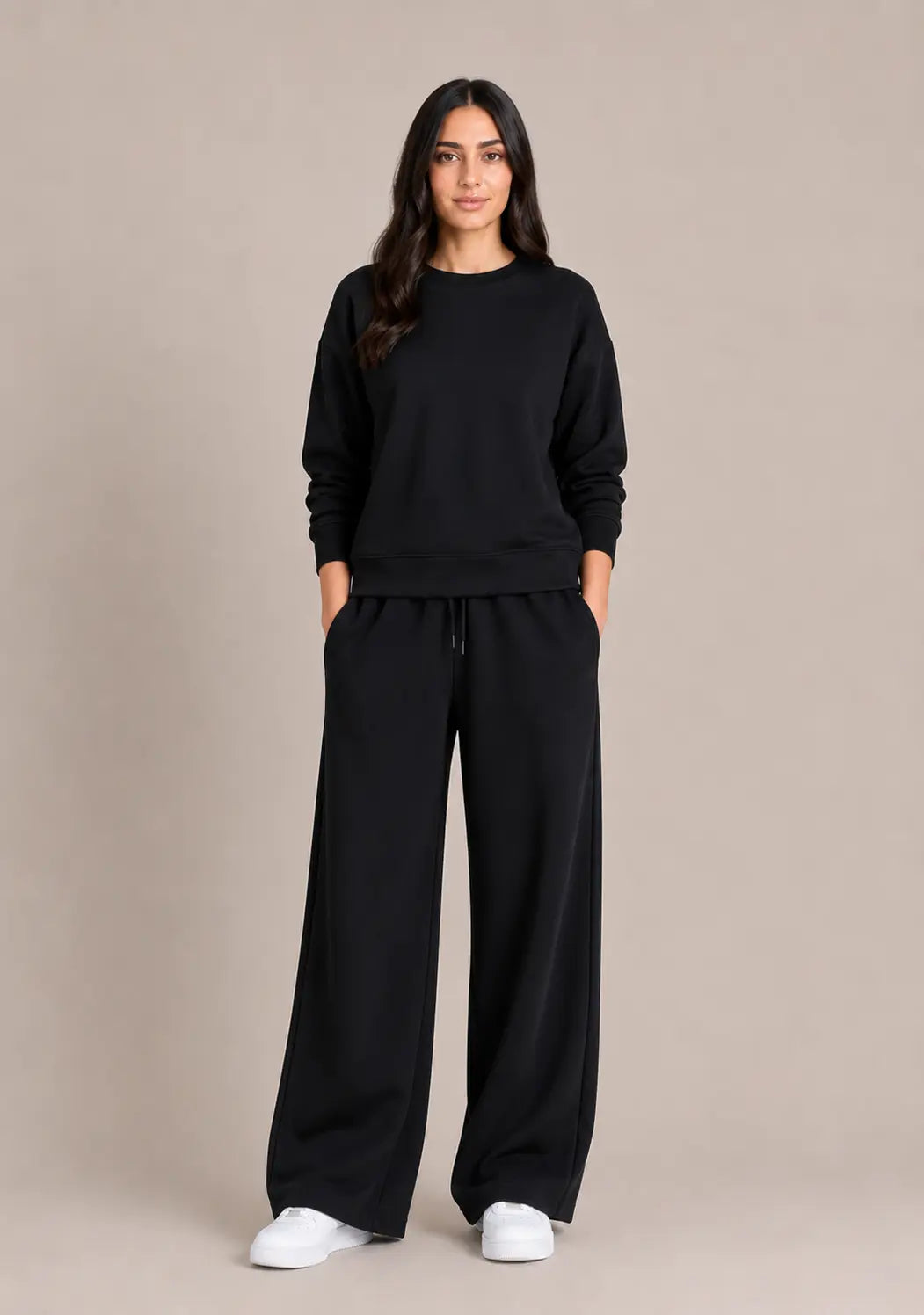 Soft Touch Long Sleeve Set- Black