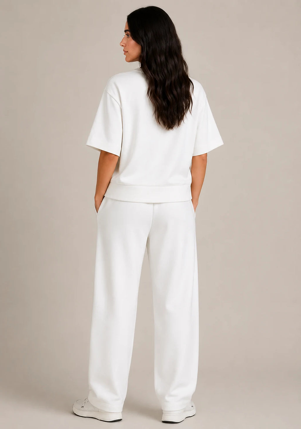 Soft Touch Short Sleeve Set- OffWhite
