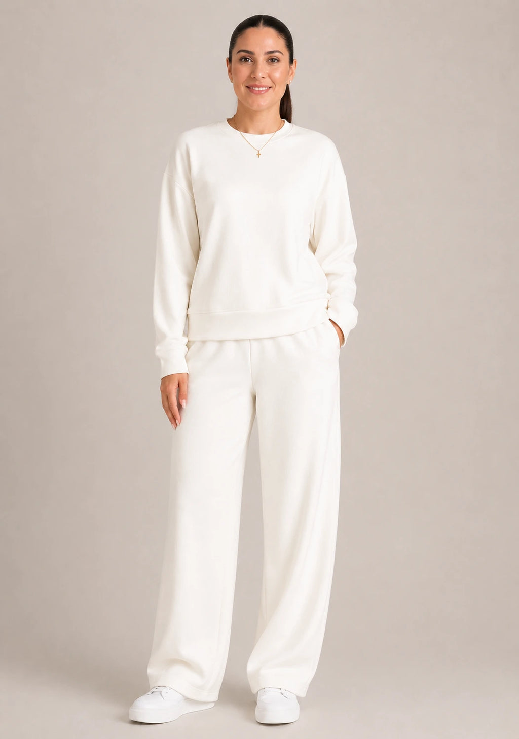 Soft Touch Long Sleeve Set - OffWhite