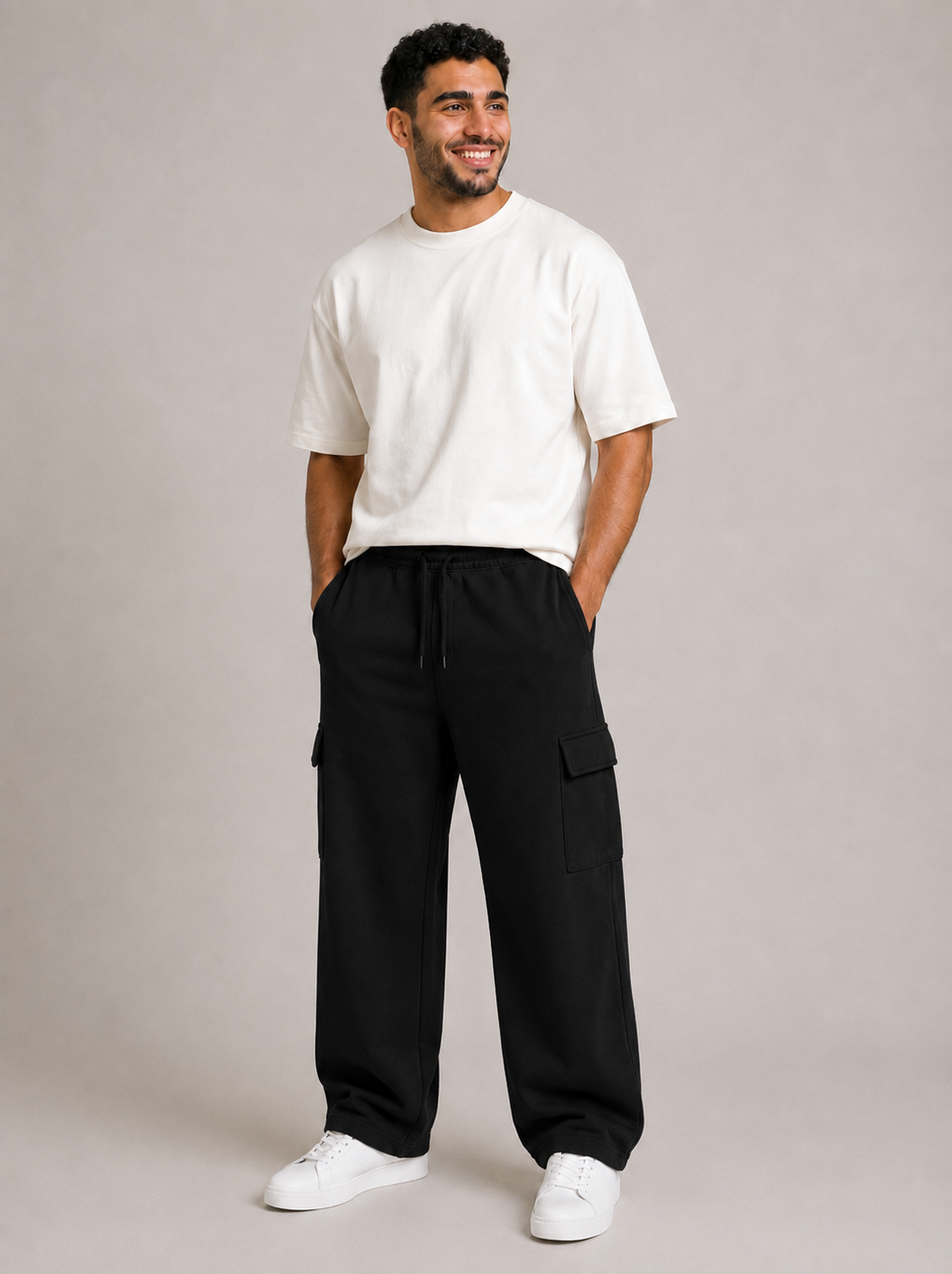Heavy Cargo Pant-Black