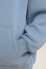 Unisex BOXY Fit hoodie-Time-Blue