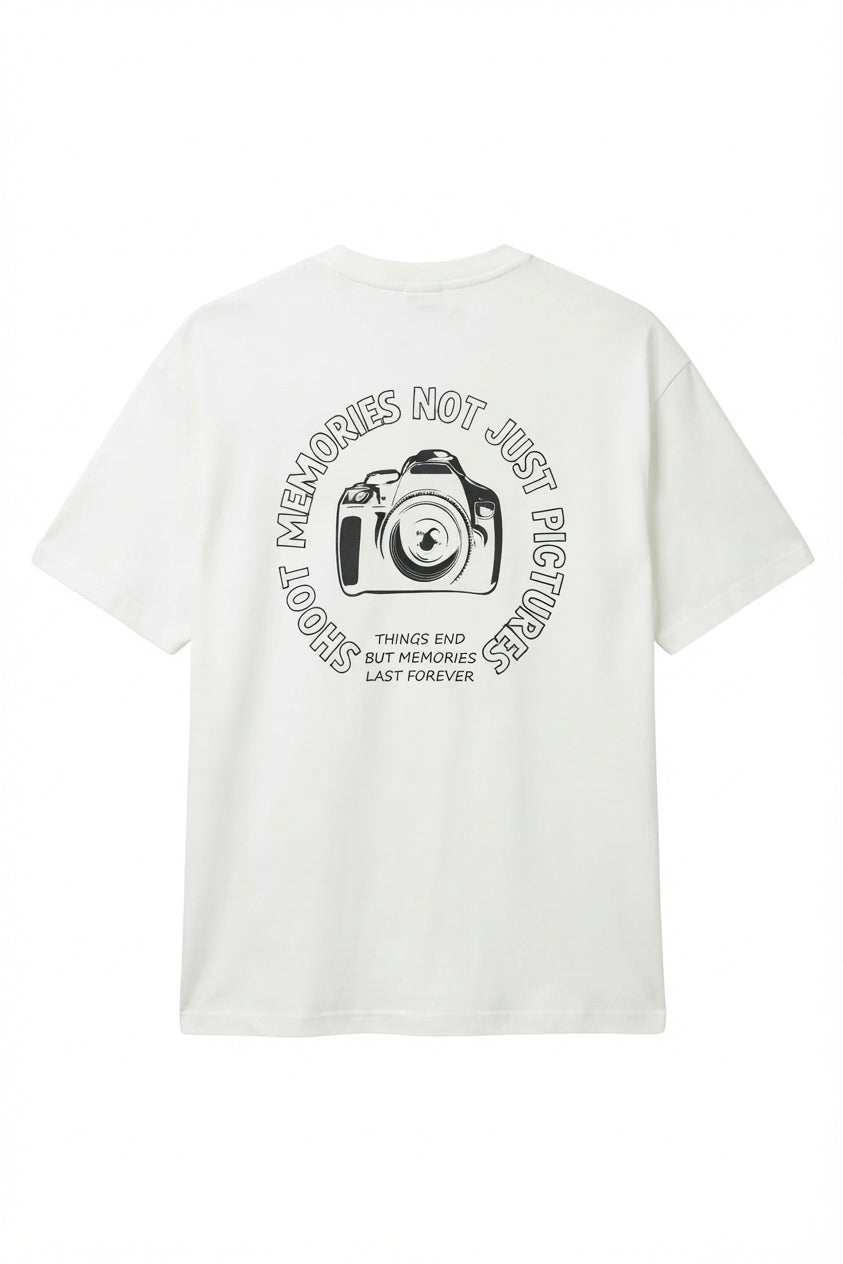 Oversize T-shirt -Shoot Memories, Not Just Pictures