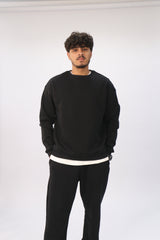 Round Sweatshirt-black