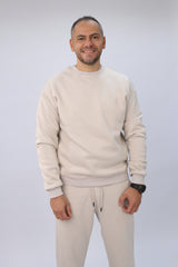Round Sweatshirt- Beige