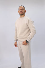 Round Sweatshirt- Beige