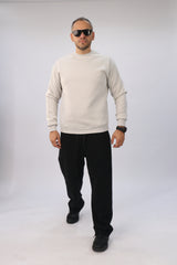 Round Sweatshirt-Grey