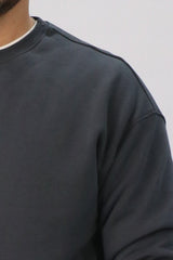 Round Sweatshirt-Charcoal